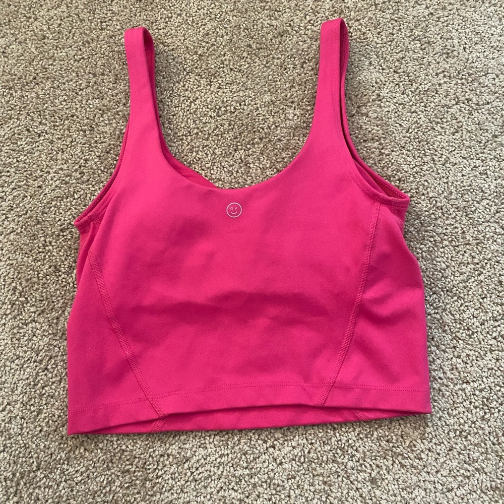 Gilly Hicks (Hollister) Vibrant Pink Padded Tank Top. - Picture 2 of 4